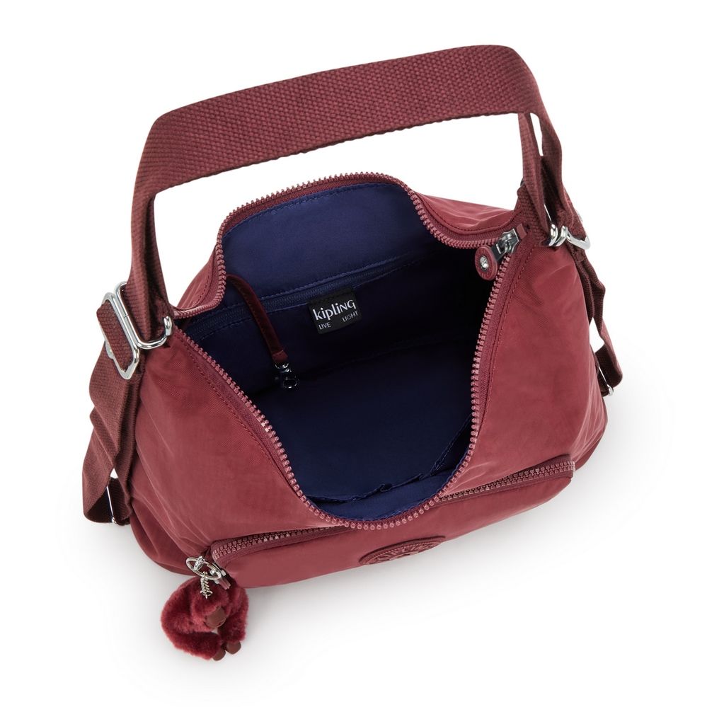 Borsa a spalla zaino Kipling Yenna Lounge Wine
