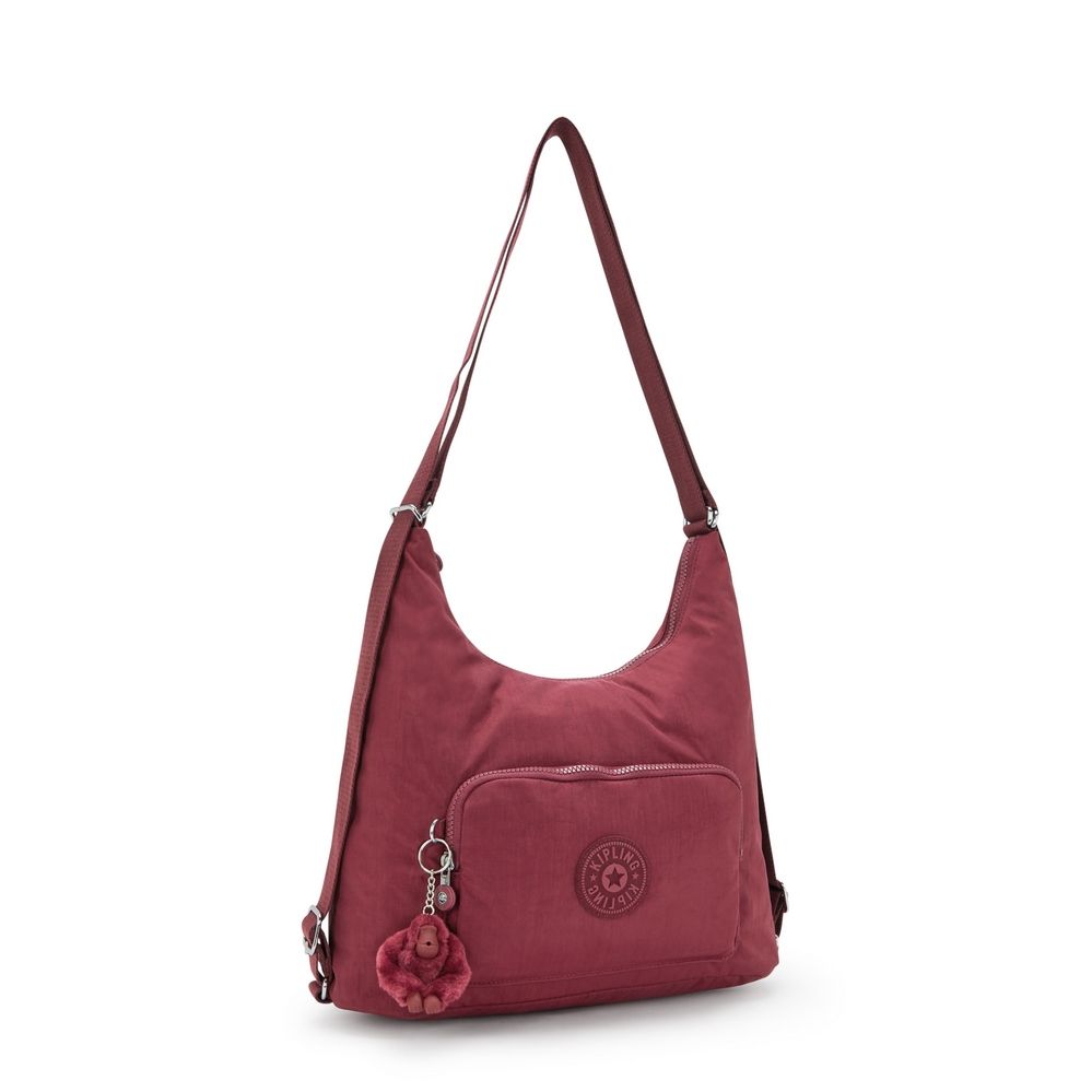 Borsa a spalla zaino Kipling Yenna Lounge Wine