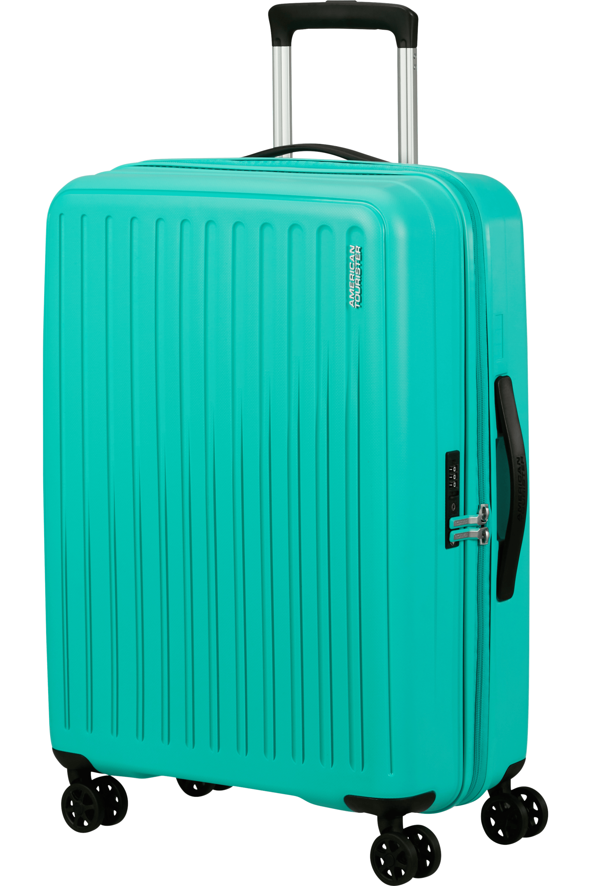 COOLIFE Set Valigie Rigide 2 Pezzi (M+L) Verde Mela: Trolley Con 4 Ruote, Manico In Alluminio E Serratura A Combinazione