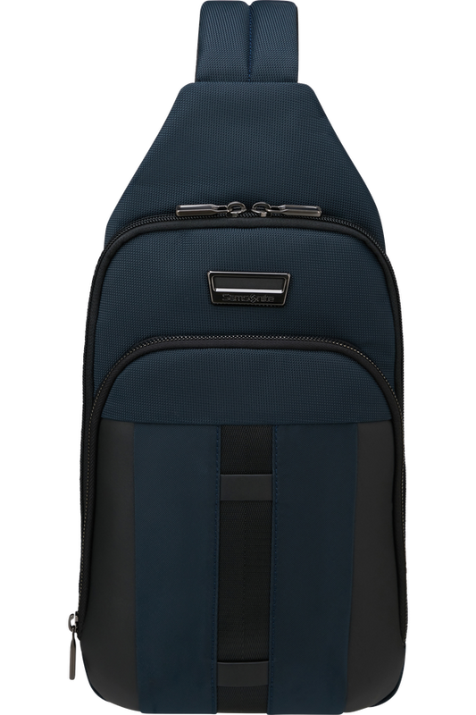 Borsello Uomo Monospalla Tessuto Urban Blu