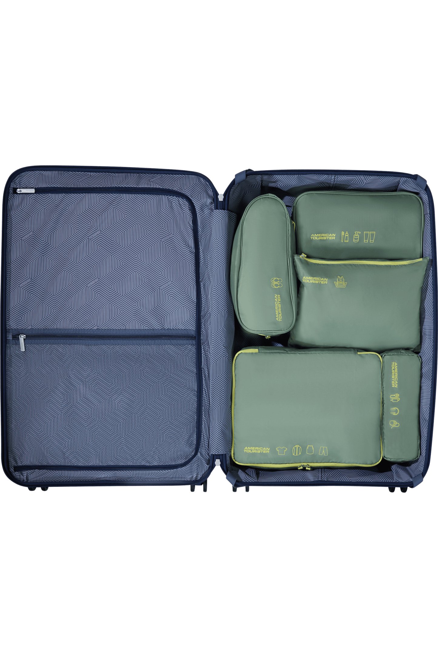Set di 5 Packing Organisers Verde