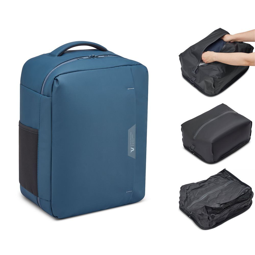 WANDERLINE Ryanair Zaino da viaggio con sacca sottovuoto 40x30x20 cm - Blu Notte