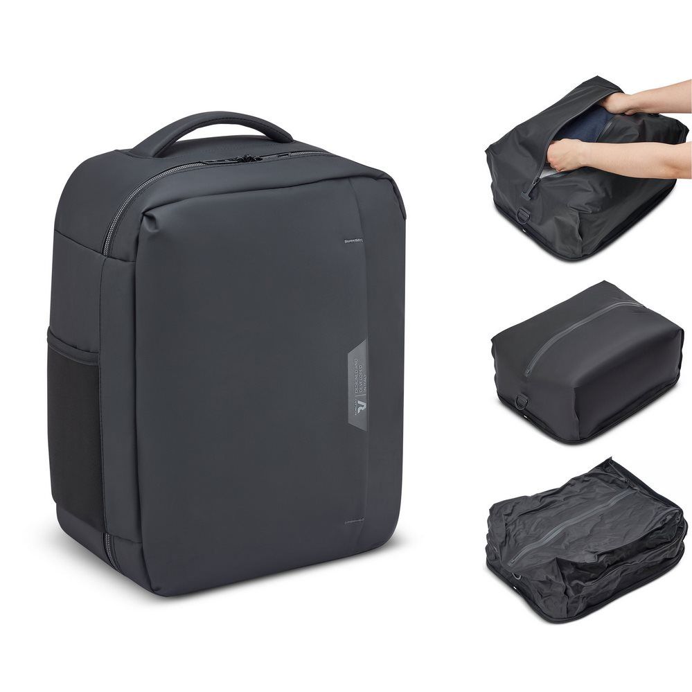 WANDERLINE Ryanair Zaino da viaggio con sacca sottovuoto 40x30x20 cm - Nero