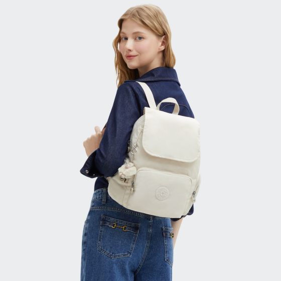 Zaino Kipling City Zip S Hideaway Beige