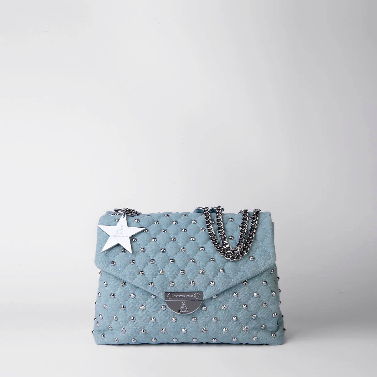 Tracolla Rebel Holy Denim Chiaro by Pash Bag