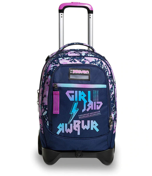 Zaino Trolley Scuola TROLLEY JACK Seven® 2 RUOTE - DRAWINGPIN GIRL