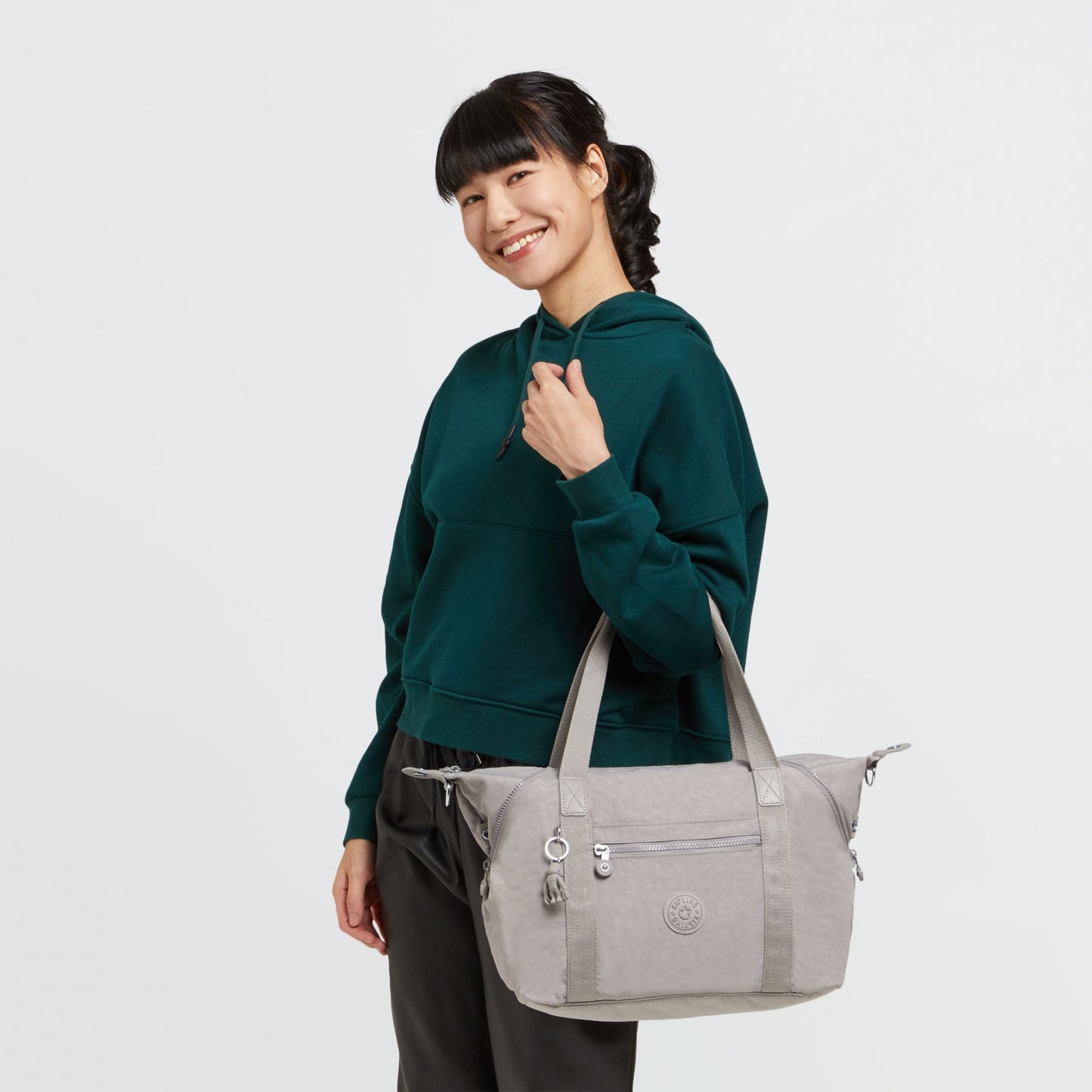 Shopper Art Grey Gris Kipling Grande