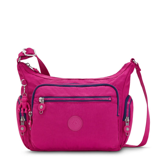 Borsa con Tracolla Regolabile Gabbie S Fucsia Kipling
