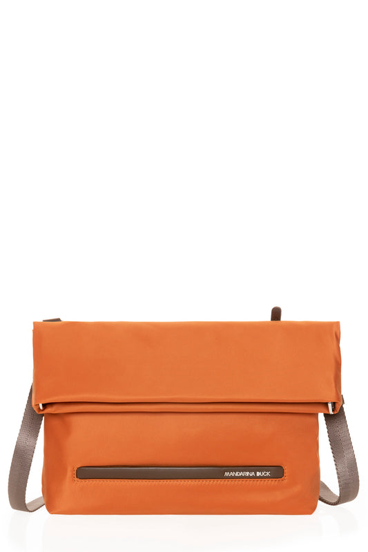 Borsa a Tracolla Piatta Saddle Mandarina