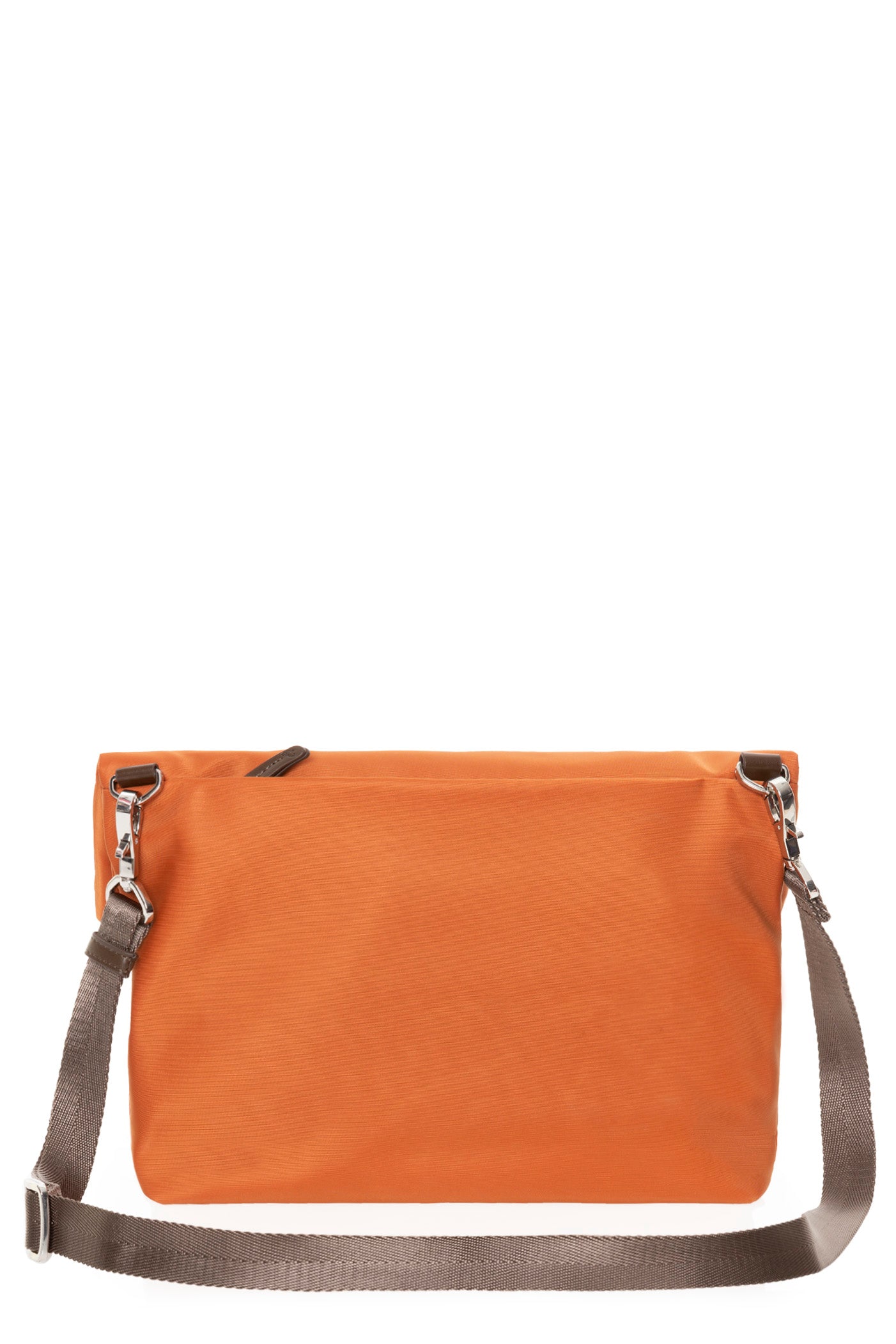 Borsa a Tracolla Piatta Saddle Mandarina