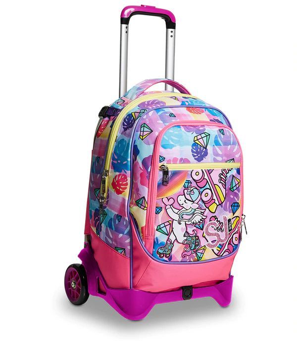 Trolley Scuola SJ Jack 3WD Rollerskate Girl Unicorno Seven