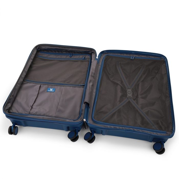 Trolley Espandibile 4 Ruote Grande Skyline Blu Roncato