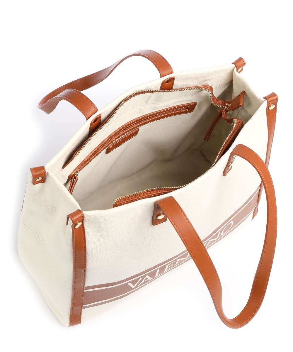 Shopper Vesper Naturale e Cuoio Valentino By Mario Valentino